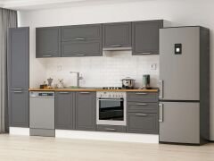Alvinka 310X210 Cm Klasik Mebran Mutfak Dolabı Beyaz Beyaz Mb-E80B50S60-1
