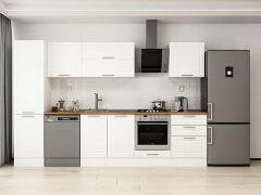 Alvinka 310X210 Cm Klasik Mebran Mutfak Dolabı Beyaz Beyaz Mb-E80B50S60-2
