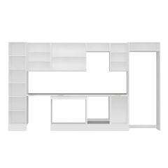 Alvinka 380X222 Cm High Gloss Mutfak Dolabı Mbb-E90B45S45-2 High Gloss | Antrasit - Suntalam