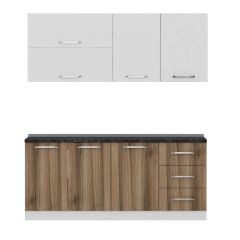 Minar 190 Cm Mutfak Dolabı Beyaz Dore 190-D2