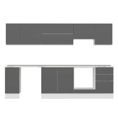 abı M-E90S40S50-1 High Gloss | Antrasit - Mdf