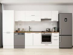 Alvinka 300X210 Cm Klasik Mebran Mutfak Dolabı Beyaz Beyaz Mb-E80B60S40-1