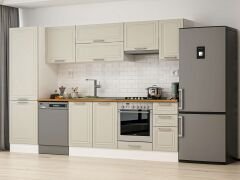 Alvinka 300X210 Cm Klasik Mebran Mutfak Dolabı Beyaz Beyaz Mb-E80B60S40-1