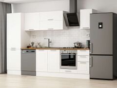 Alvinka 300X210 Cm Klasik Mebran Mutfak Dolabı Beyaz Beyaz Mb-E80B60S40-2