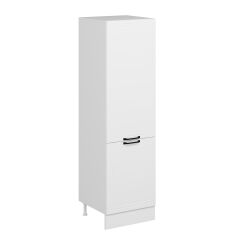 Alvinka Mutfak Modül Mbr_A 60-H210Cm Boy Dolabı Beyaz Beyaz Mdf