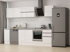 Alvinka 300X210 Cm High Gloss Mutfak Dolabı M-E90S40S50-2 High Gloss | Beyaz - Mdf