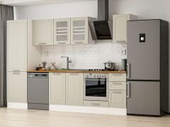 Alvinka 300X210 Cm Klasik Mebran Mutfak Dolabı Beyaz Beyaz Mb-E80B60S40-3