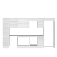 Alvinka 380X222 Cm High Gloss Mutfak Dolabı Mbb-E90B45S45-3 High Gloss | Antrasit - Mdf