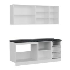 Minar 195 Cm Mutfak Dolabı Beyaz Dore 195-D1