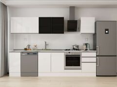 Alvinka 300X210 Cm High Gloss Mutfak Dolabı M-E90S40S50-3 High Gloss | Beyaz - Mdf