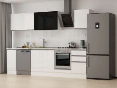 Alvinka 300X210 Cm High Gloss Mutfak Dolabı M-E90S40S50-3 High Gloss | Beyaz - Mdf