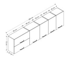 Minar 290 Cm Mutfak Dolabı Beyaz 290-B1-Üst Modül