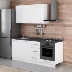 Minar 200 Cm Mutfak Dolabı Beyaz 200-B3