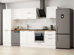 Alvinka 320X210 Cm Klasik Mebran Mutfak Dolabı Beyaz Beyaz Mb-E80B60S60-2