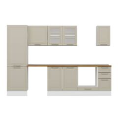 Alvinka 300X210 Cm Klasik Mebran Mutfak Dolabı Mb-E80B60S40-3 Mebran | Kumtaşı - Suntalam