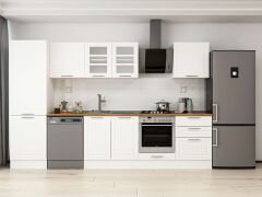 Alvinka 320X210 Cm Klasik Mebran Mutfak Dolabı Beyaz Beyaz Mb-E80B60S60-3