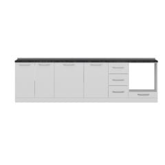 Minar 290 Cm Mutfak Dolabı Beyaz 290-B3-Alt Modül