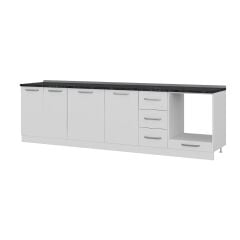 Minar 290 Cm Mutfak Dolabı Beyaz 290-B3-Alt Modül