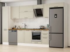 Alvinka 365X222 Cm Klasik Mebran Mutfak Dolabı Mbb-E80B45S40-2 Mebran | Kumtaşı - Suntalam