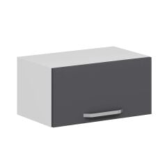 Alvinka Mutfak Modül Duz Üst 1Yk 60-H30Cm Dav Dolap Beyaz Antrasit Mdf