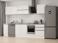 Alvinka 310X210 Cm High Gloss Mutfak Dolabı M-E90S40S60-2 High Gloss | Beyaz - Mdf