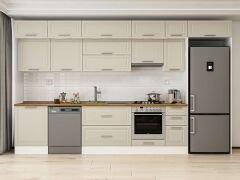 Alvinka 380X240 Cm Klasik Mebran Mutfak Dolabı Mb-E80S60S40-1 Mebran | Kumtaşı - Suntalam