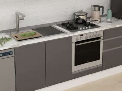 Alvinka 310X210 Cm High Gloss Mutfak Dolabı M-E90S40S60-2 High Gloss | Antrasit - Suntalam