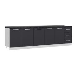 Minar 290 Cm Mutfak Dolabı Beyaz Antrasit 290-A2-Alt Modül