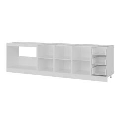 Minar 290 Cm Mutfak Dolabı Beyaz Antrasit 290-A2-Alt Modül