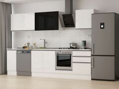 Alvinka 310X210 Cm High Gloss Mutfak Dolabı M-E90S40S60-3 High Gloss | Beyaz - Suntalam