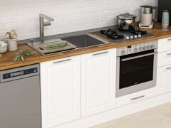 Alvinka 305X210 Cm Klasik Mebran Mutfak Dolabı Mb-E80B60S45-1 Mebran | Beyaz - Mdf