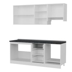 Minar 200 Cm Mutfak Dolabı Beyaz Antrasit 200-A5