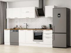 Alvinka 300X210 Cm Klasik Mebran Mutfak Dolabı Beyaz Beyaz M-E90S40S50-2