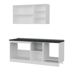 Minar 200 Cm Mutfak Dolabı Beyaz Antrasit 200-A6