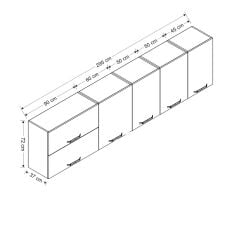 Minar 295 Cm Mutfak Dolabı Beyaz 295-B1-Üst Modül