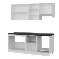 Minar 200 Cm Mutfak Dolabı Beyaz Antrasit 200-A8