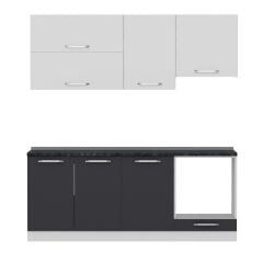 Minar 200 Cm Mutfak Dolabı Beyaz Antrasit 200-A8