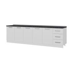 Minar 295 Cm Mutfak Dolabı Beyaz 295-B2-Alt Modül