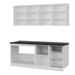 Minar 200 Cm Mutfak Dolabı Beyaz Dore 200-D2