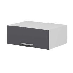 Alvinka Mutfak Modül Duz Üst 1Yk 80-H30Cm Yuk Dolap Beyaz Antrasit Mdf