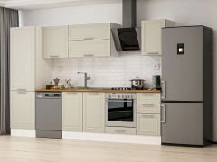 Alvinka 305X210 Cm Klasik Mebran Mutfak Dolabı Mb-E80B60S45-2 Mebran | Kumtaşı - Mdf