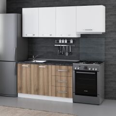 Minar 200 Cm Mutfak Dolabı Beyaz Dore 200-D4