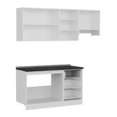 Minar 200 Cm Mutfak Dolabı Beyaz Dore 200-D4