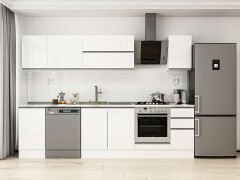 Mutfak Dolabı M-E90S45S40-2 High Gloss | Beyaz - Mdf