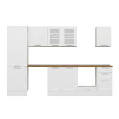 Alvinka 305X210 Cm Klasik Mebran Mutfak Dolabı Mb-E80B60S45-3 Mebran | Beyaz - Suntalam