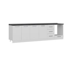 Minar 295 Cm Mutfak Dolabı Beyaz 295-B6-Alt Modül