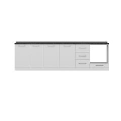 Minar 295 Cm Mutfak Dolabı Beyaz 295-B6-Alt Modül