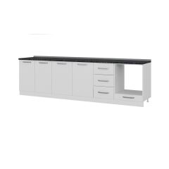 Minar 295 Cm Mutfak Dolabı Beyaz 295-B6-Alt Modül