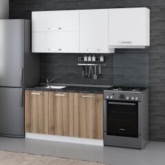 Minar 200 Cm Mutfak Dolabı Beyaz Dore 200-D7