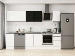 Alvinka 295X210 Cm High Gloss Mutfak Dolabı M-E90S45S40-3 High Gloss | Beyaz - Mdf